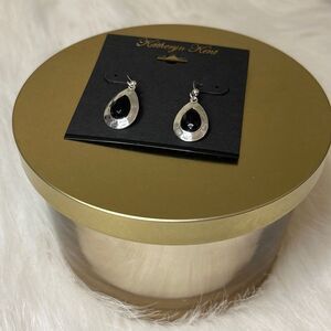 🎉3/$25🎉 Katheryn Kent | Silver & Black Teardrop Earrings